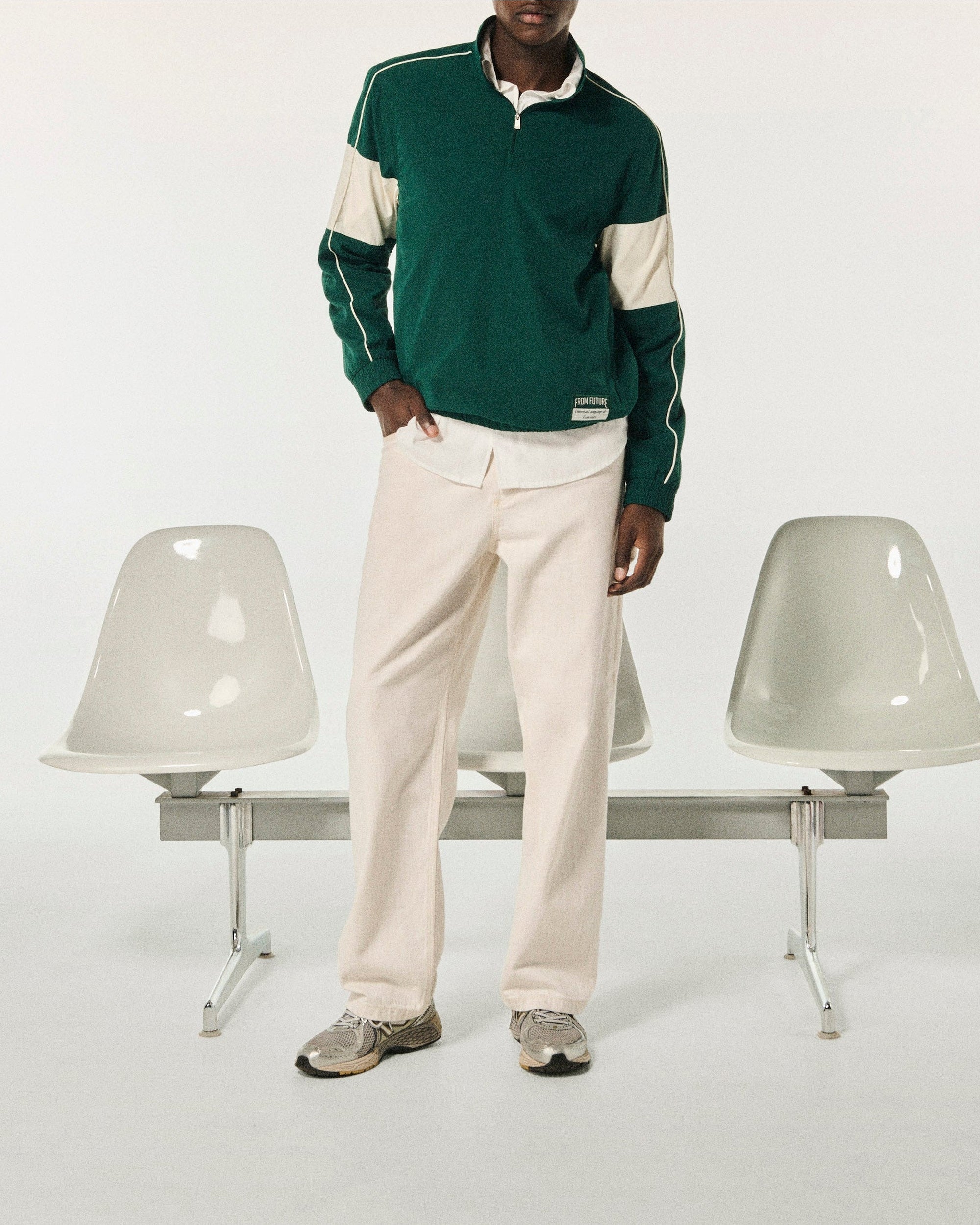 Veste à col zippé et manches longues - Soccer Green