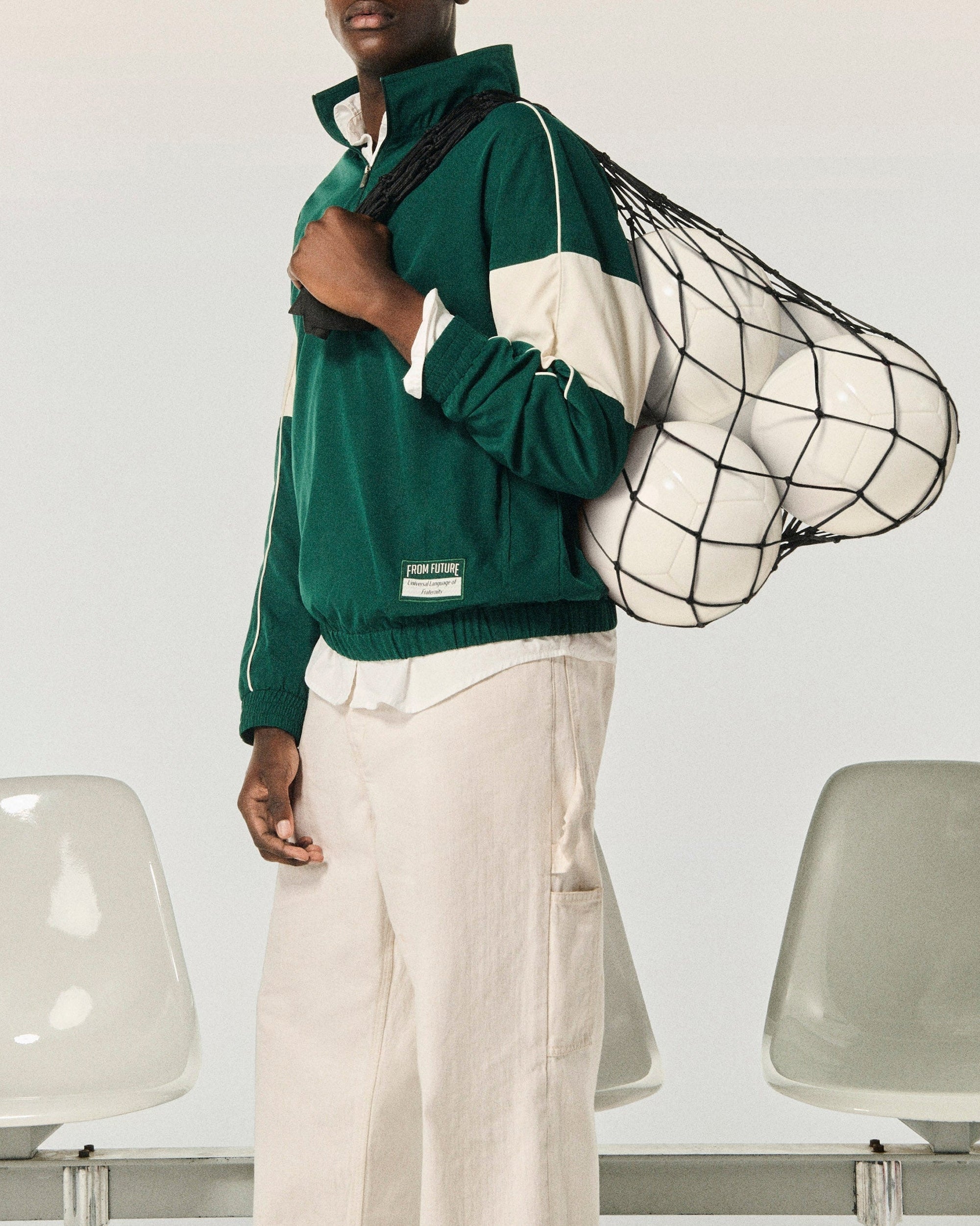Veste à col zippé et manches longues - Soccer Green