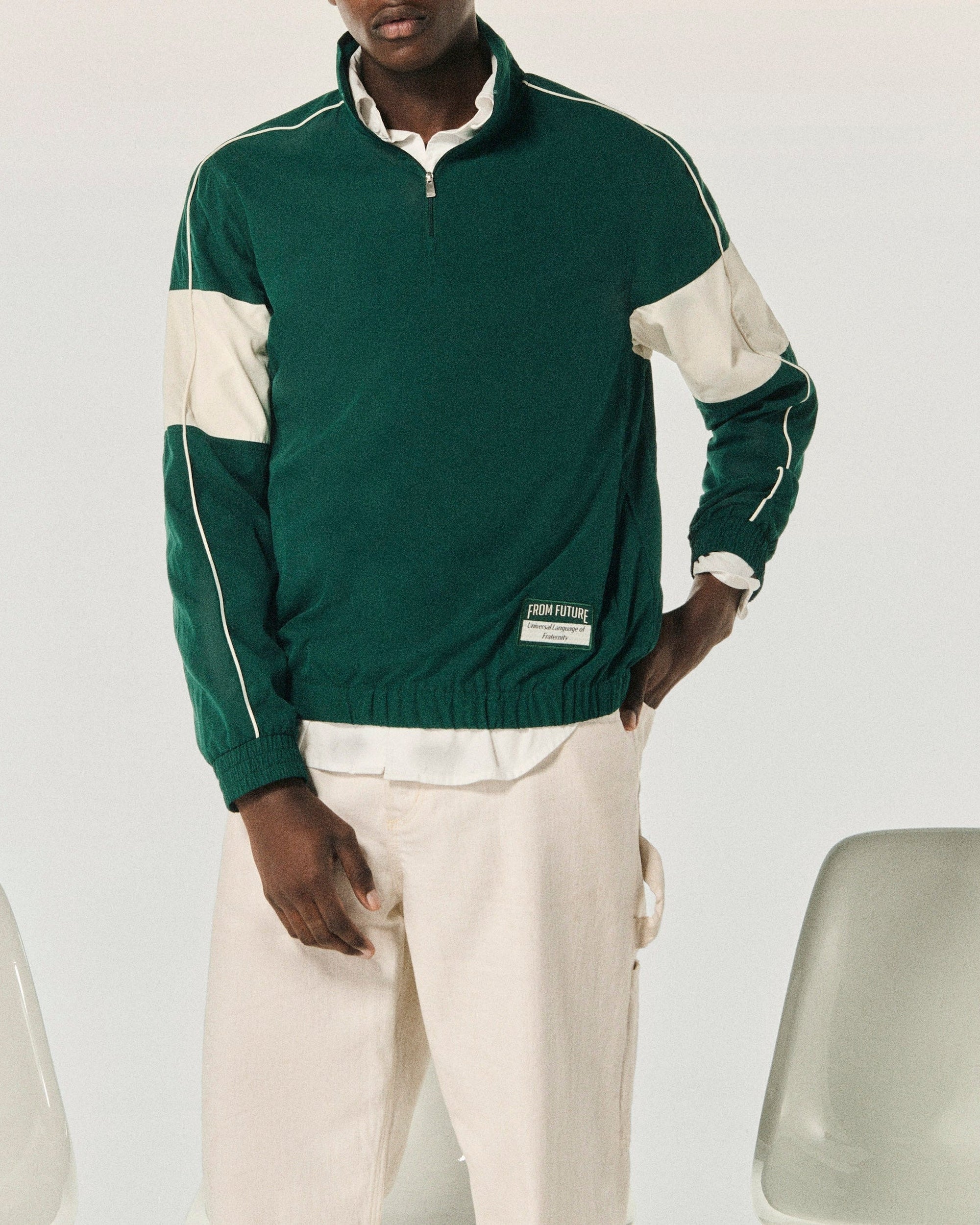 Veste à col zippé et manches longues - Soccer Green