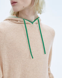 Hoodie oversize en cachemire - Beige Chiné