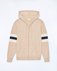 BEIGE CHINÉ / NEW / QTY : 1 / Pull Hoodie Brassard - Beige Chiné