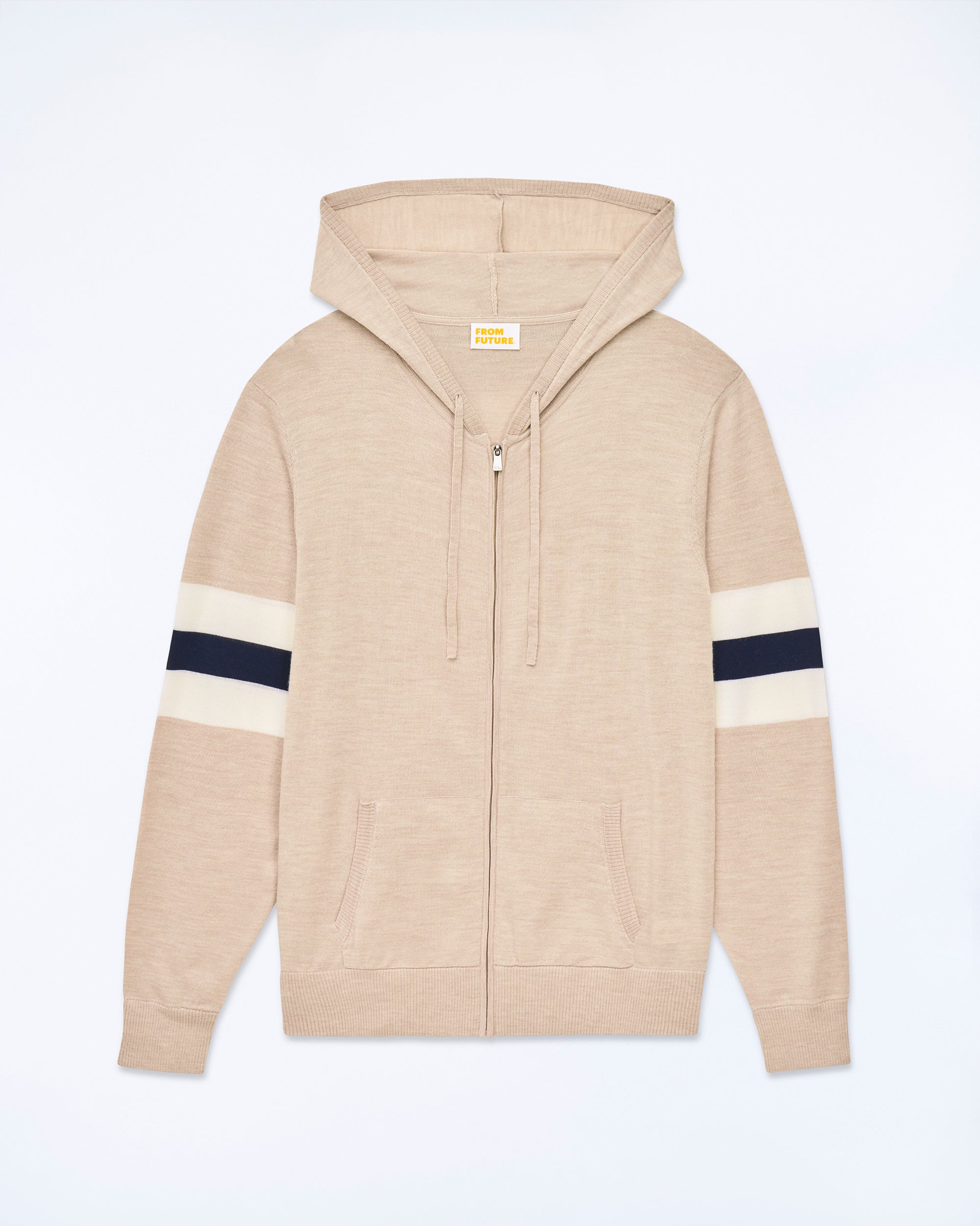 BEIGE CHINÉ / NEW / QTY : 1 / Pull Hoodie Brassard - Beige Chiné