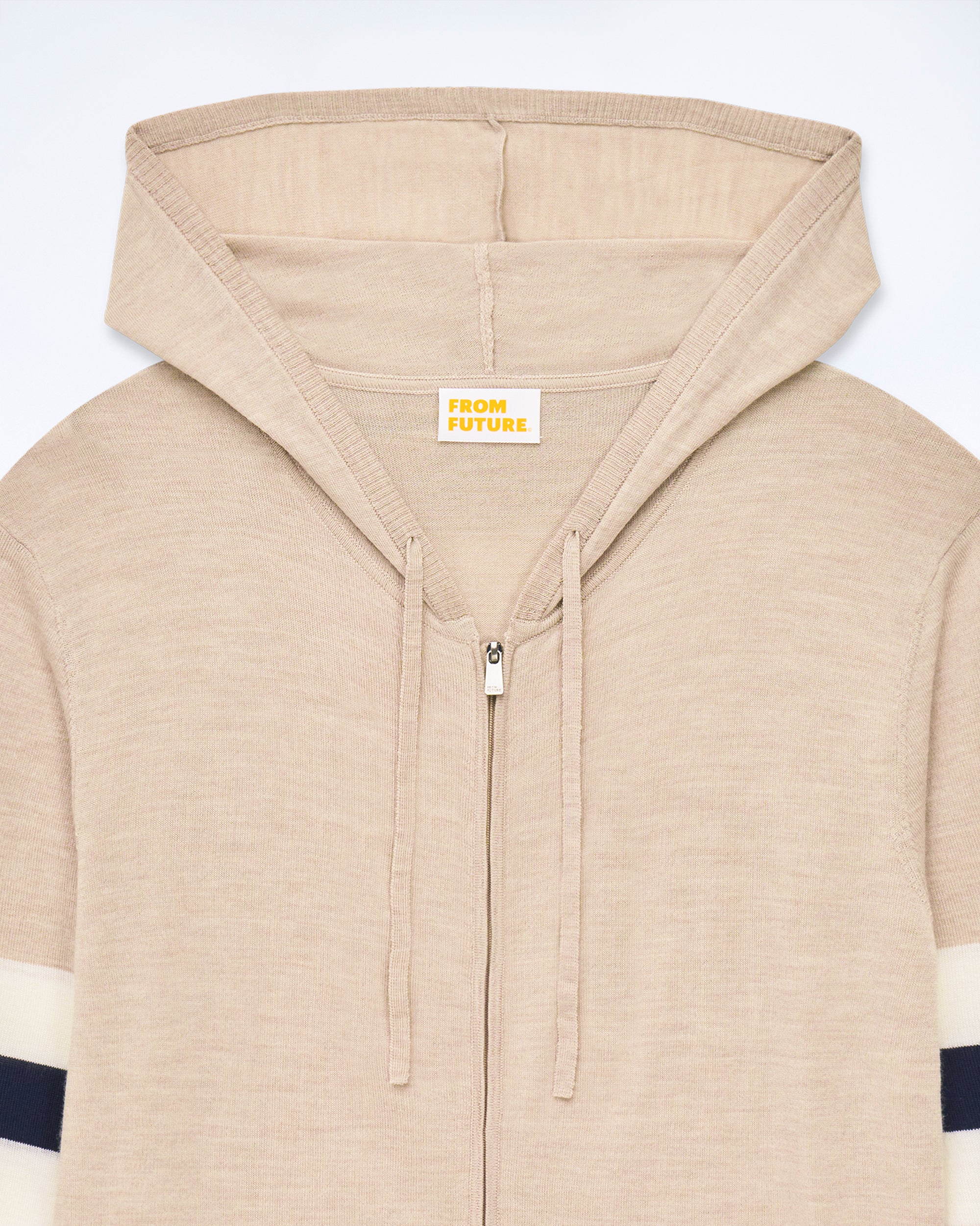BEIGE CHINÉ / NEW / QTY : 1 / Pull Hoodie Brassard - Beige Chiné