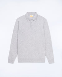 GRIS CHINE CLAIR / NEW / QTY : 1 / Pull Col Polo Uni - Gris Chine Clair