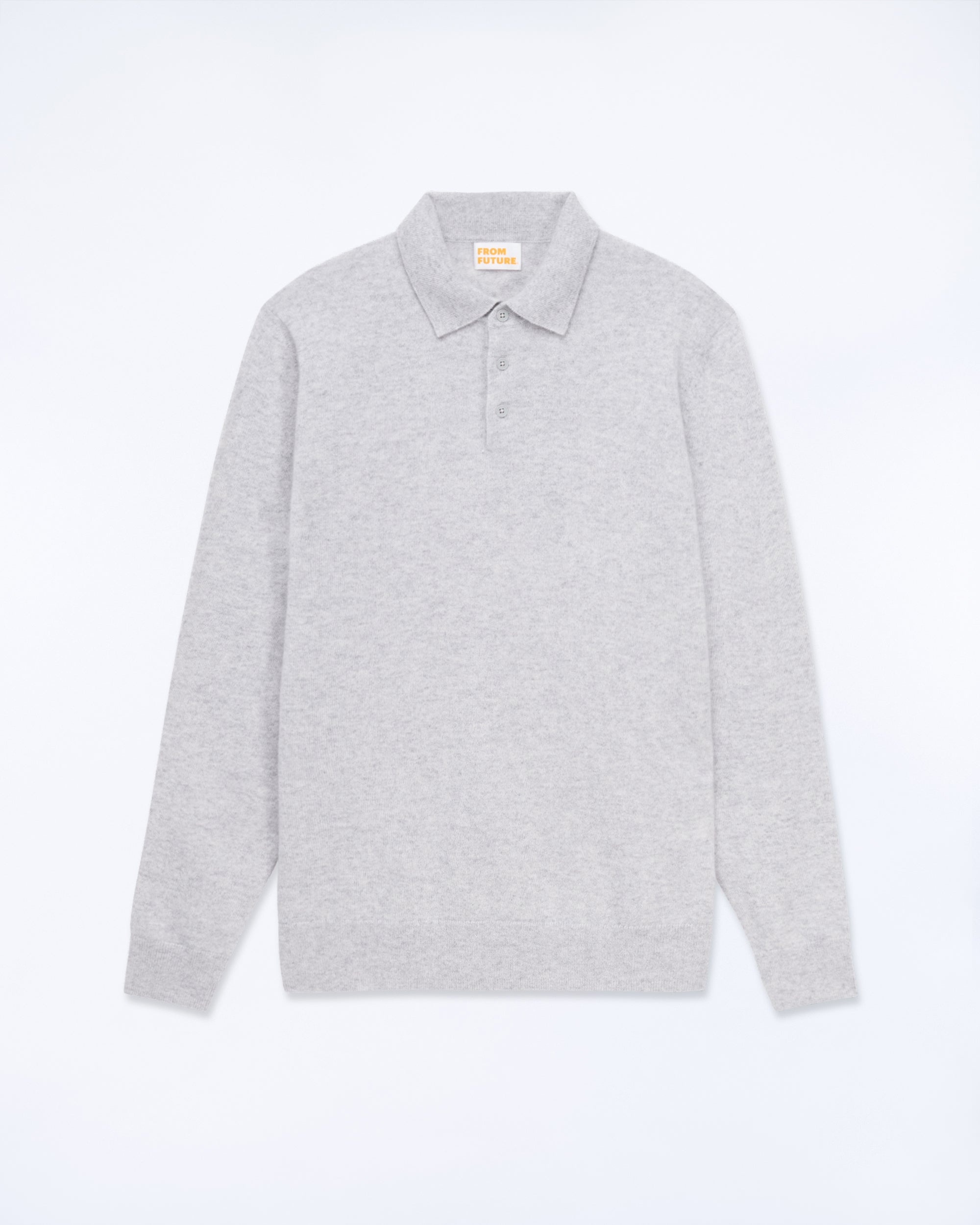 GRIS CHINE CLAIR / NEW / QTY : 1 / Pull Col Polo Uni - Gris Chine Clair