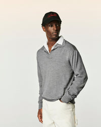 Pull Col Polo  - Gris Chine Fonce H