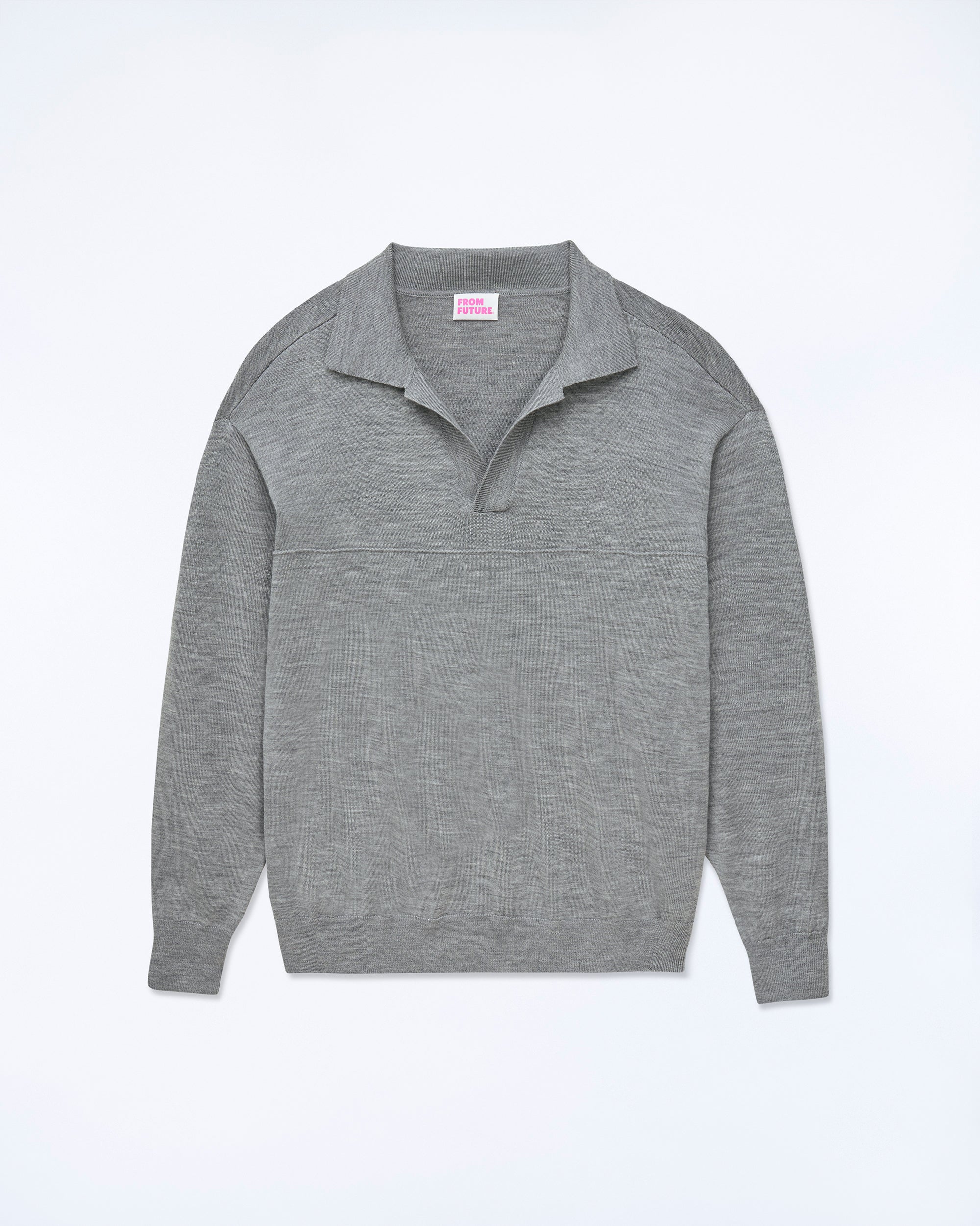 GRIS CHINE FONCE / NEW / QTY : 13 / Pull Col Polo - Gris Chine Fonce