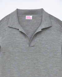 GRIS CHINE FONCE / NEW / QTY : 13 / Pull Col Polo - Gris Chine Fonce