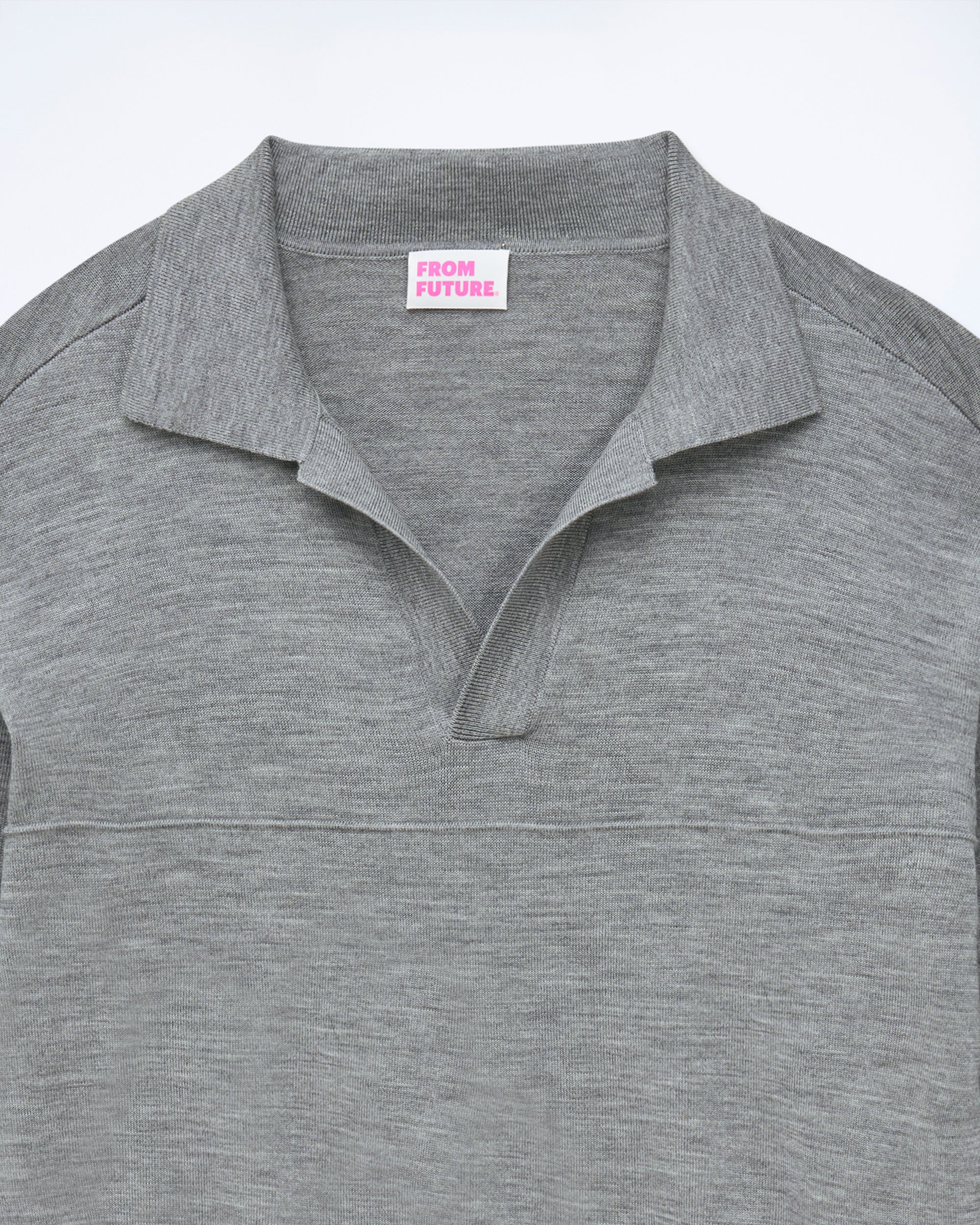 GRIS CHINE FONCE / NEW / QTY : 13 / Pull Col Polo - Gris Chine Fonce