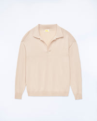 LIGHT BEIGE / NEW / QTY : 41 / Pull Col Polo - Light Beige