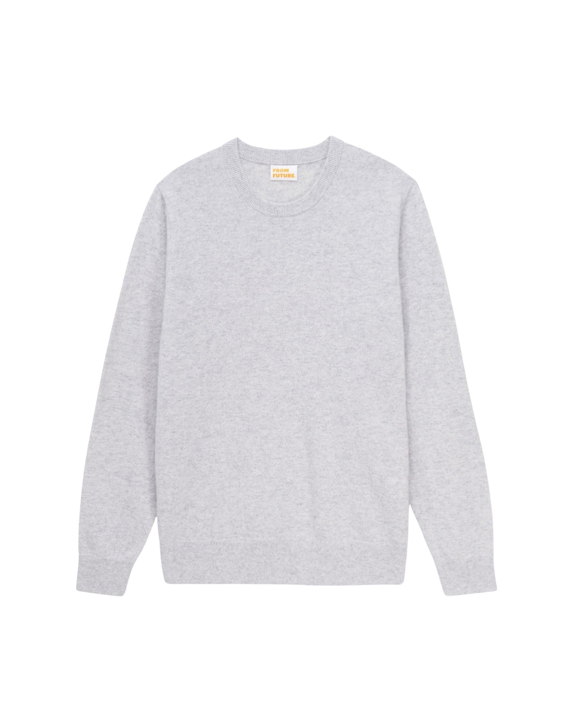 Pull à col rond en cachemire - Gris Chiné Clair