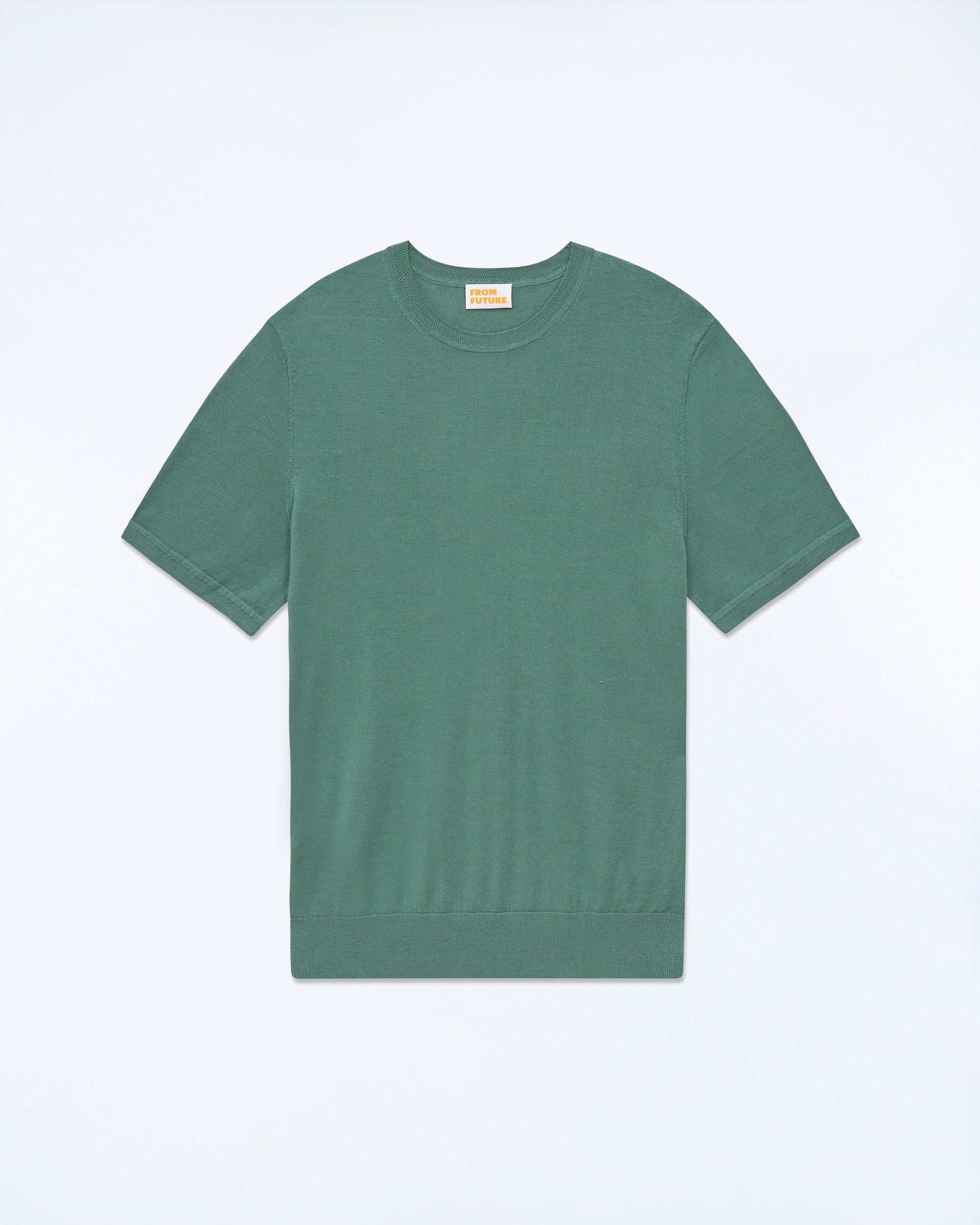 WASHED GREEN / NEW / QTY : 6 / Pull Col Rond Manches Courtes - Washed Green