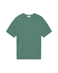 Pull à col rond en laine mérinos - Washed Green