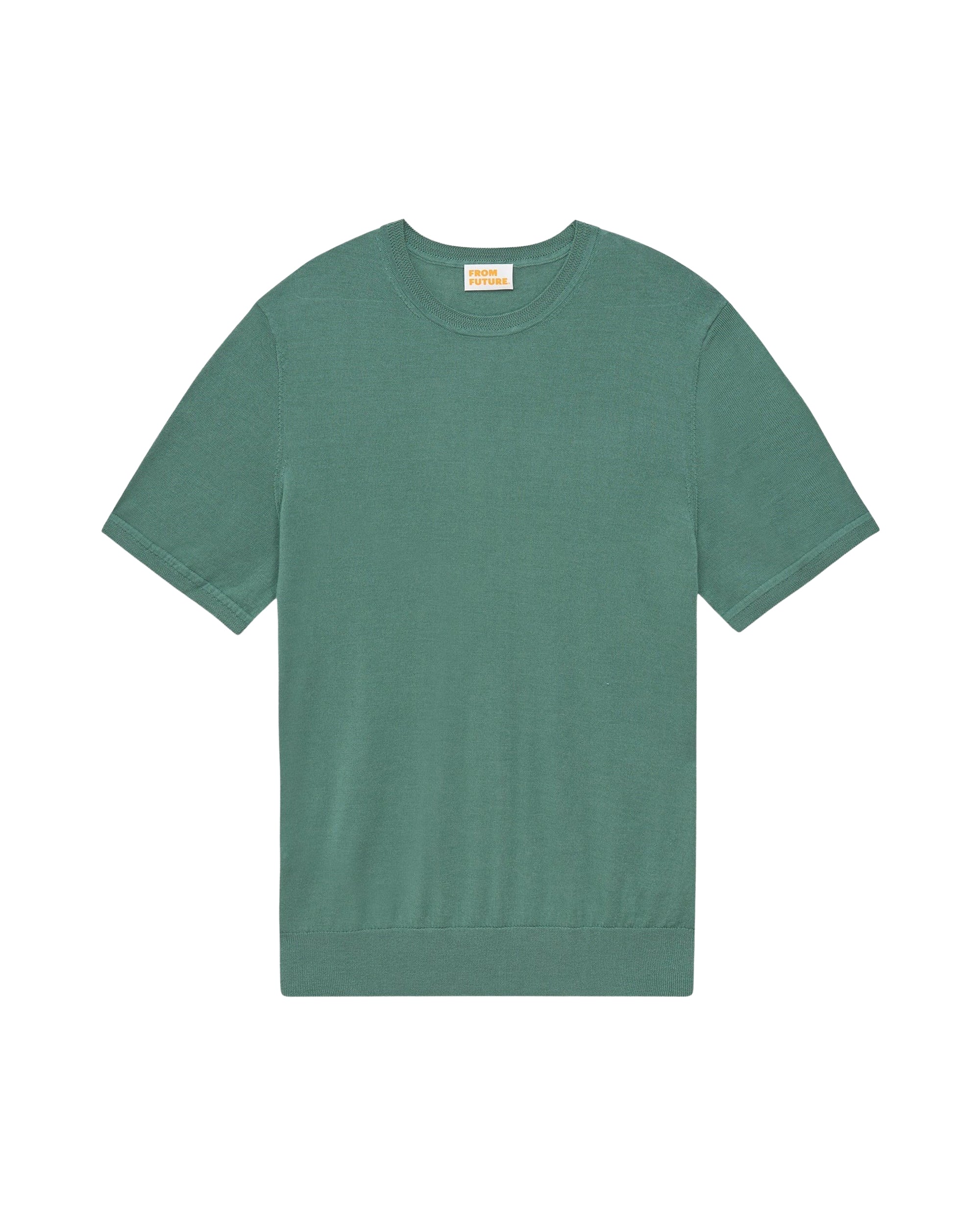 Pull à col rond en laine mérinos - Washed Green