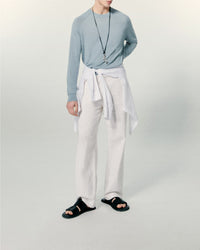 Pull à col rond en laine - Grey Blue