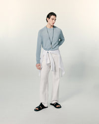 GREY BLUE / NEW / QTY : 9 / Pull Col Rond - Grey Blue