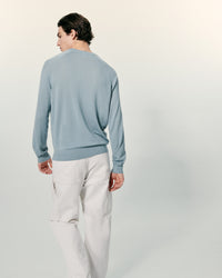 GREY BLUE / NEW / QTY : 9 / Pull Col Rond - Grey Blue