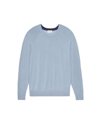 Pull à col rond en laine - Grey Blue