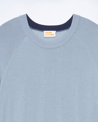 Pull à col rond en laine - Grey Blue