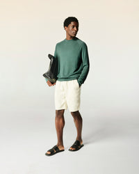 Y. ONLY PORTE / WASHED GREEN / NEW / QTY : 11 / Pull Col Rond - Washed Green