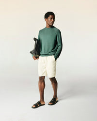 Pull Col Rond  - Washed Green