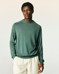 Pull Col Rond  - Washed Green