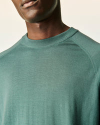 Y. ONLY PORTE / WASHED GREEN / NEW / QTY : 11 / Pull Col Rond - Washed Green