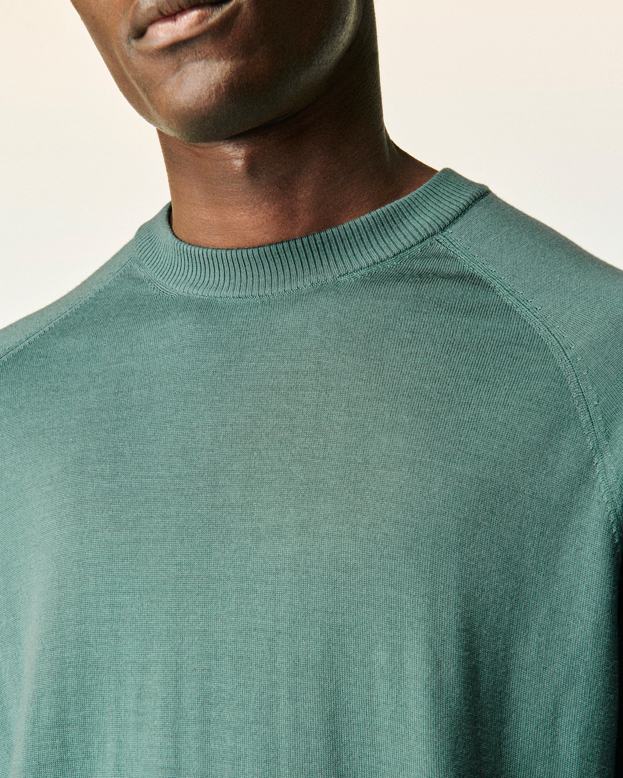 Y. ONLY PORTE / WASHED GREEN / NEW / QTY : 11 / Pull Col Rond - Washed Green