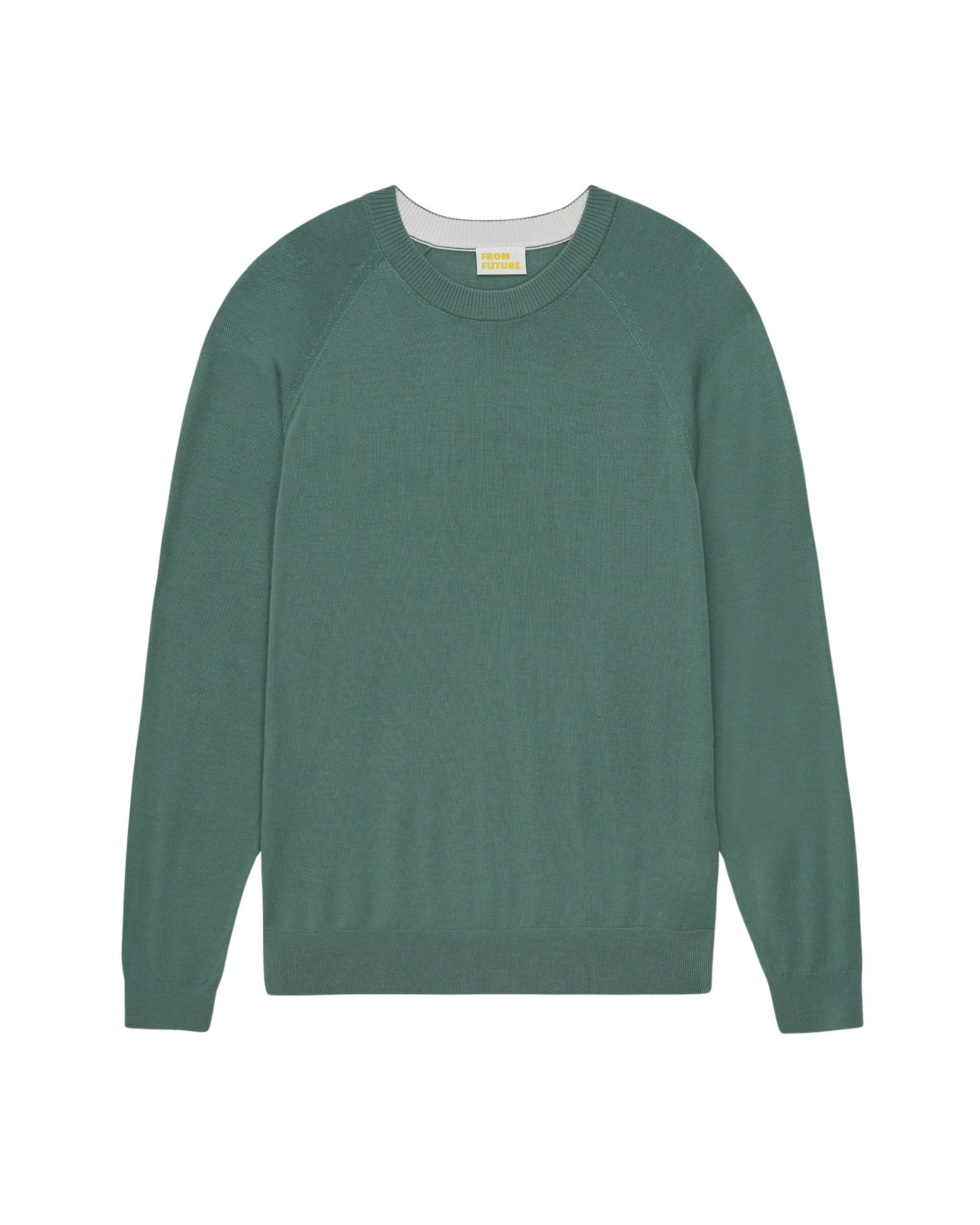 Pull Col Rond  - Washed Green