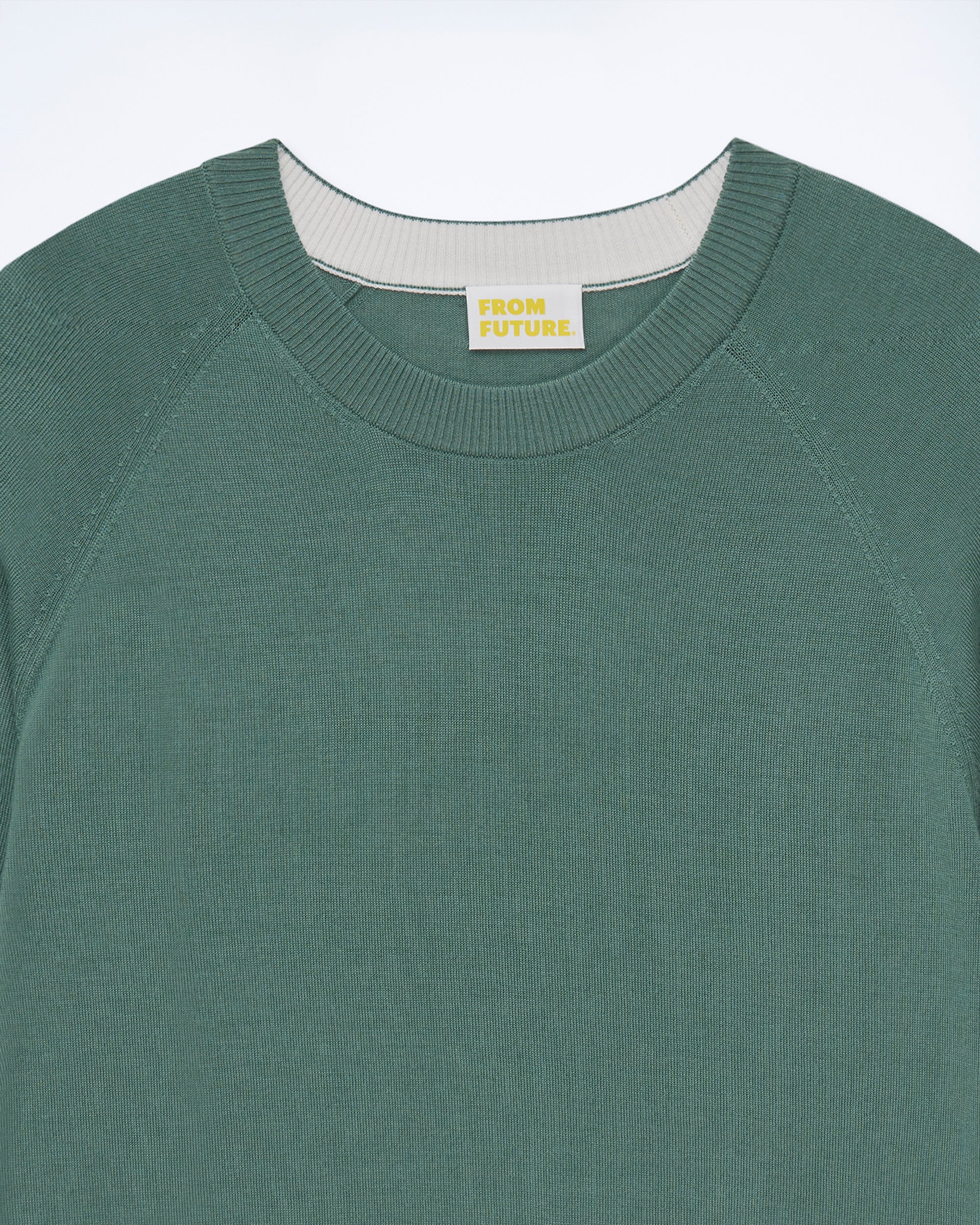 Y. ONLY PORTE / WASHED GREEN / NEW / QTY : 11 / Pull Col Rond - Washed Green