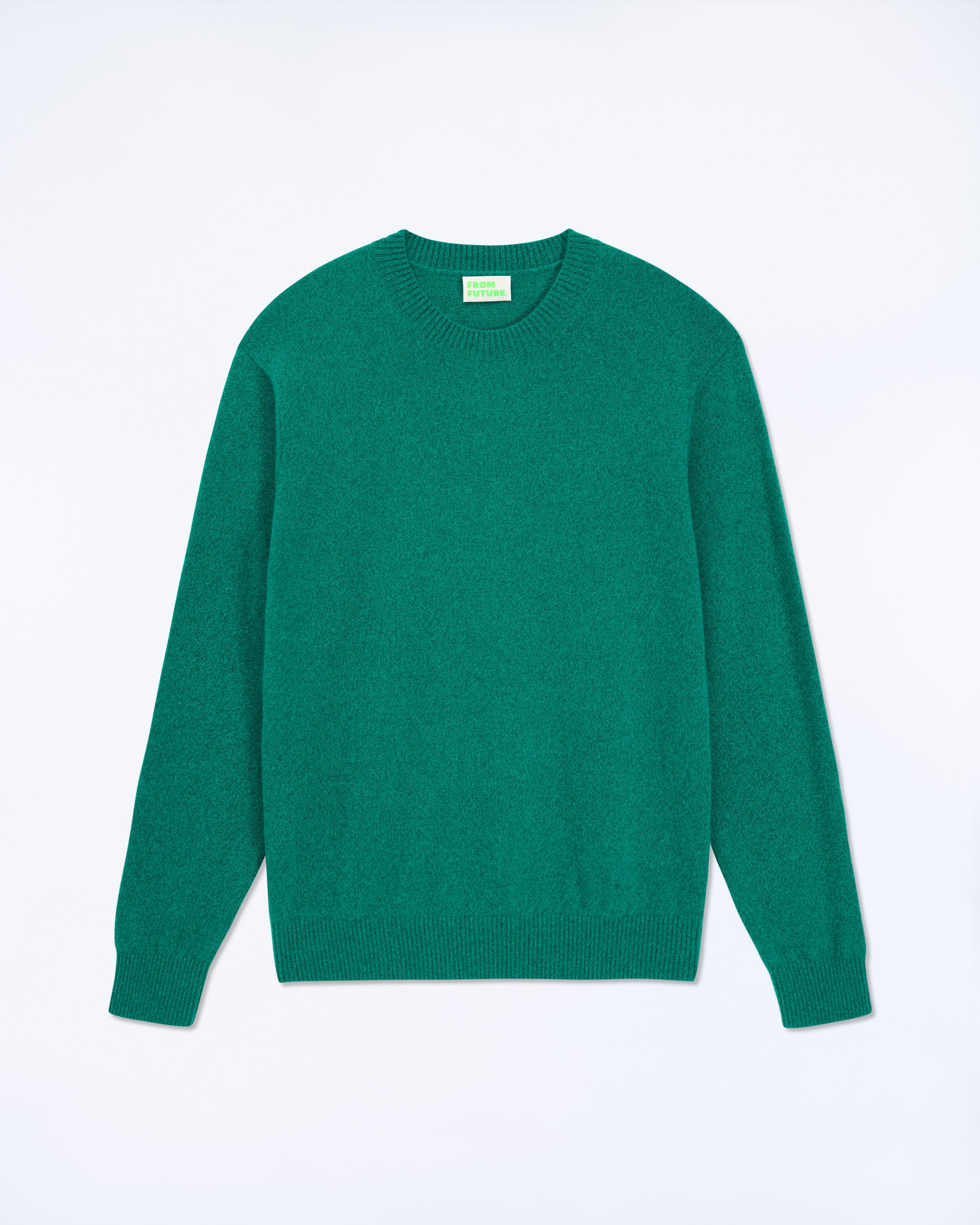 POP GREEN MOULINÉ / NEW / QTY : 8 / Pull Col Rond - Pop Green Mouliné