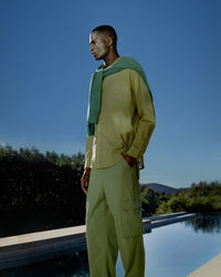 POP GREEN MOULINÉ / NEW / QTY : 8 / Pull Col Rond - Pop Green Mouliné