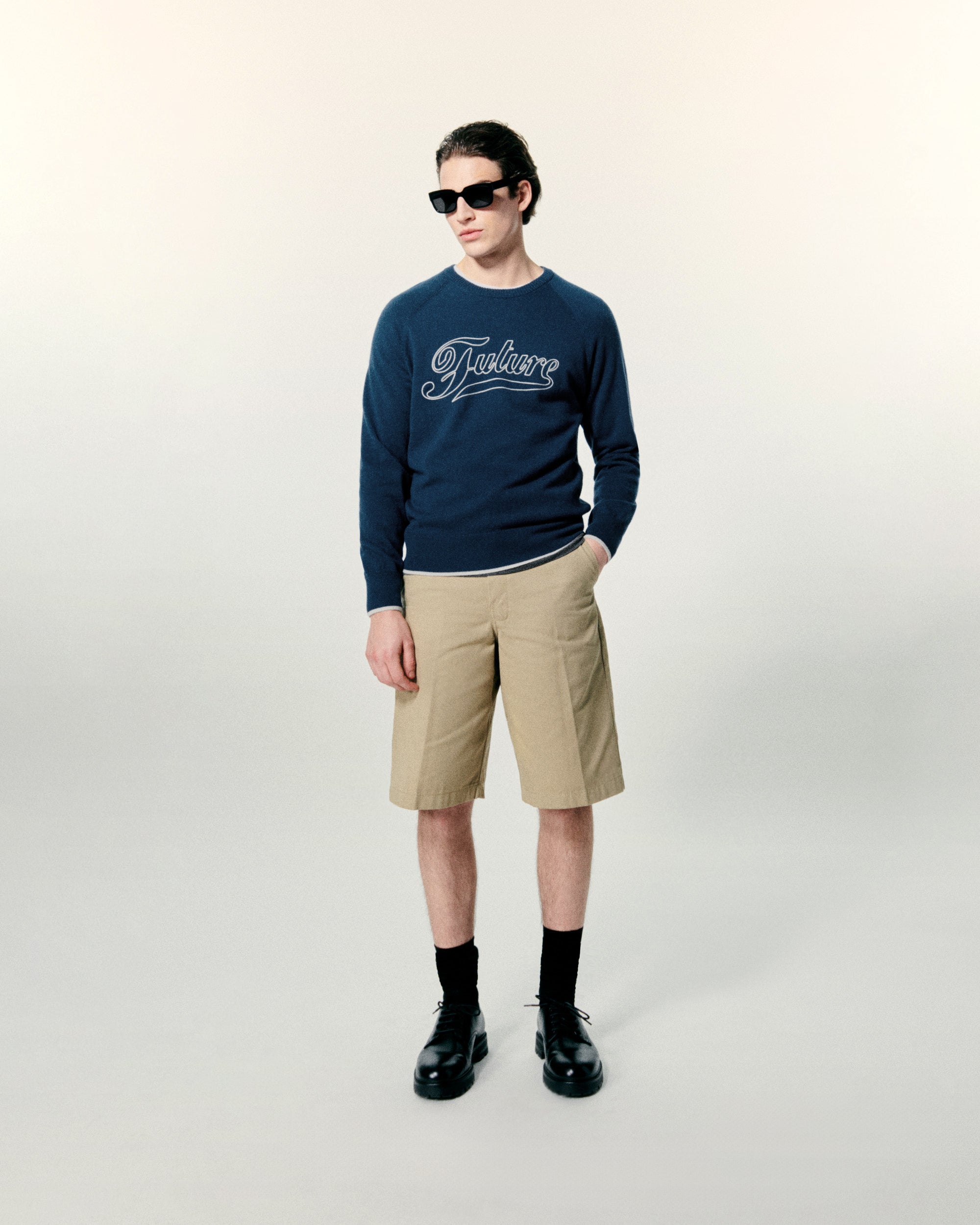 Pull Col Rond Raglan Future  - Midnight Blue