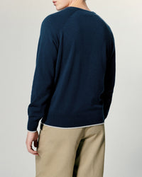 Pull à col rond en cachemire - Midnight Blue