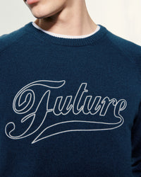 Pull à col rond en cachemire - Midnight Blue