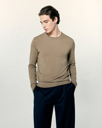 Pull Col Rond   - Tropical Taupe