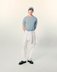 GREY BLUE / NEW / QTY : 2 / Pull Col Rond - Grey Blue