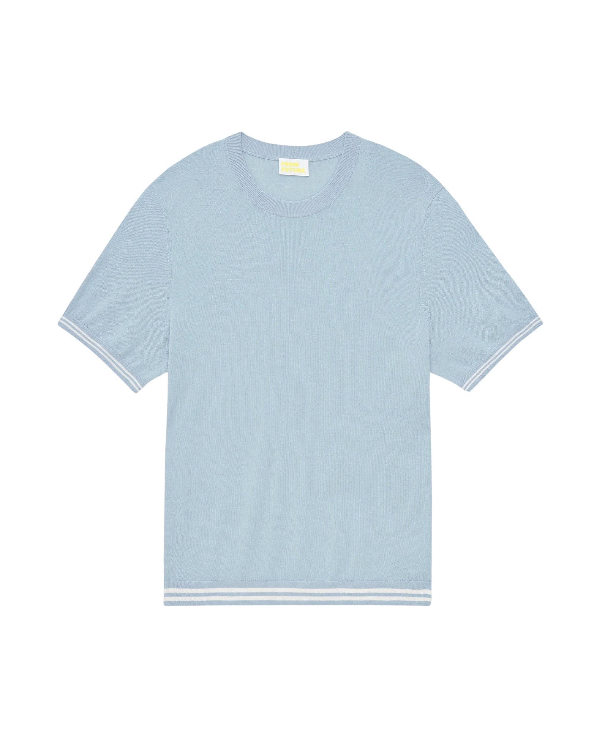 Pull à col rond en laine mérinos - Grey Blue