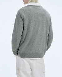 Pull à col rond en cachemire - Gris Chiné Foncé