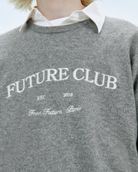 Pull à col rond en cachemire - Gris Chiné Foncé