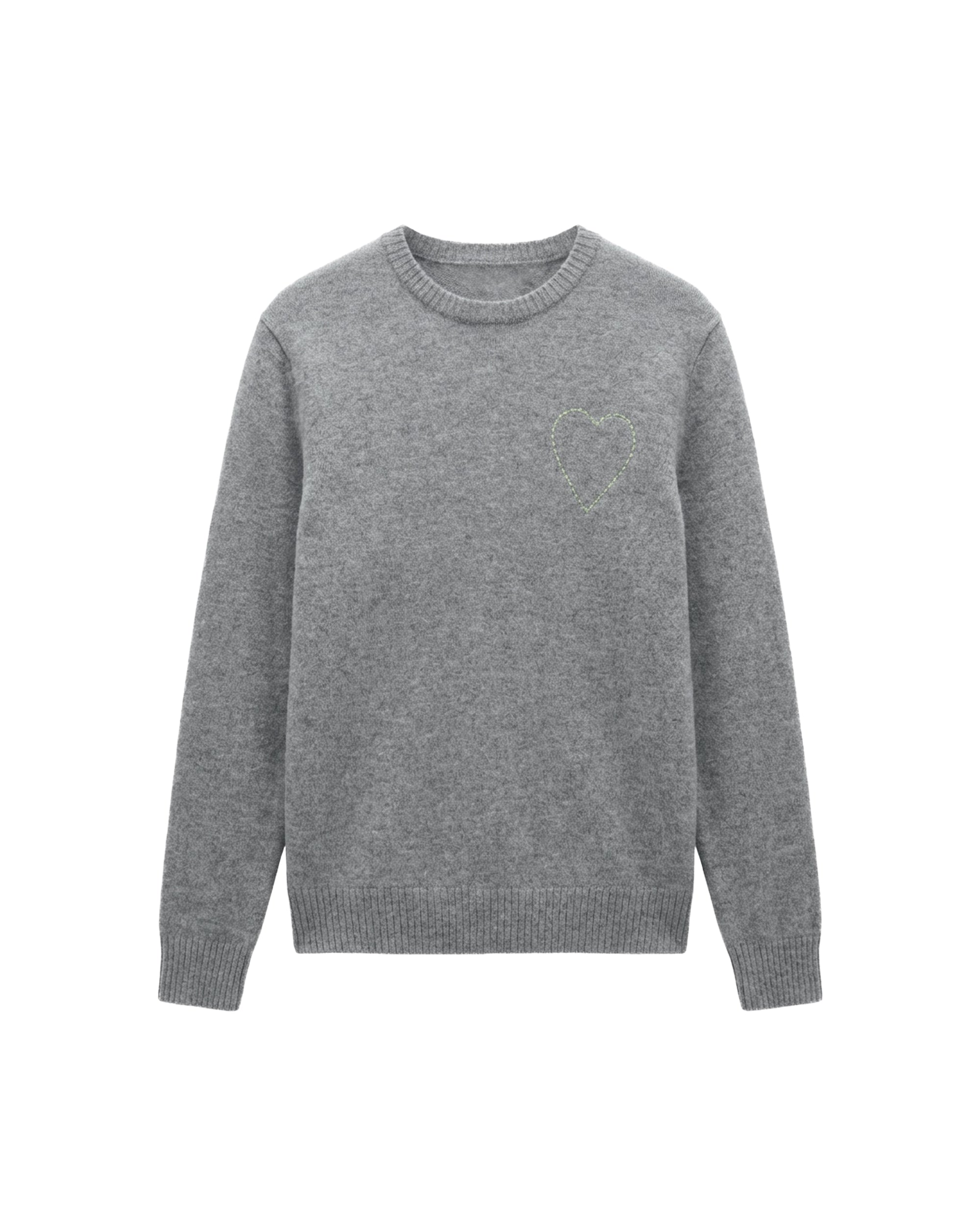 Pull à col rond en cachemire - Gris Chiné Foncé