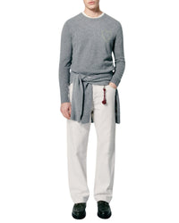 Pull à col rond en cachemire - Gris Chiné Foncé