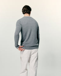 Pull à col rond en cachemire - Gris Chiné Foncé
