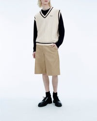 Pull à col polo Future en cachemire - Ecru