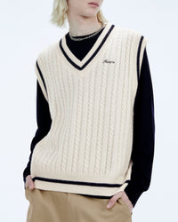 Pull à col polo Future en cachemire - Ecru