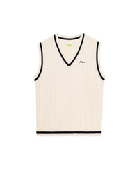 Pull à col polo Future en cachemire - Ecru