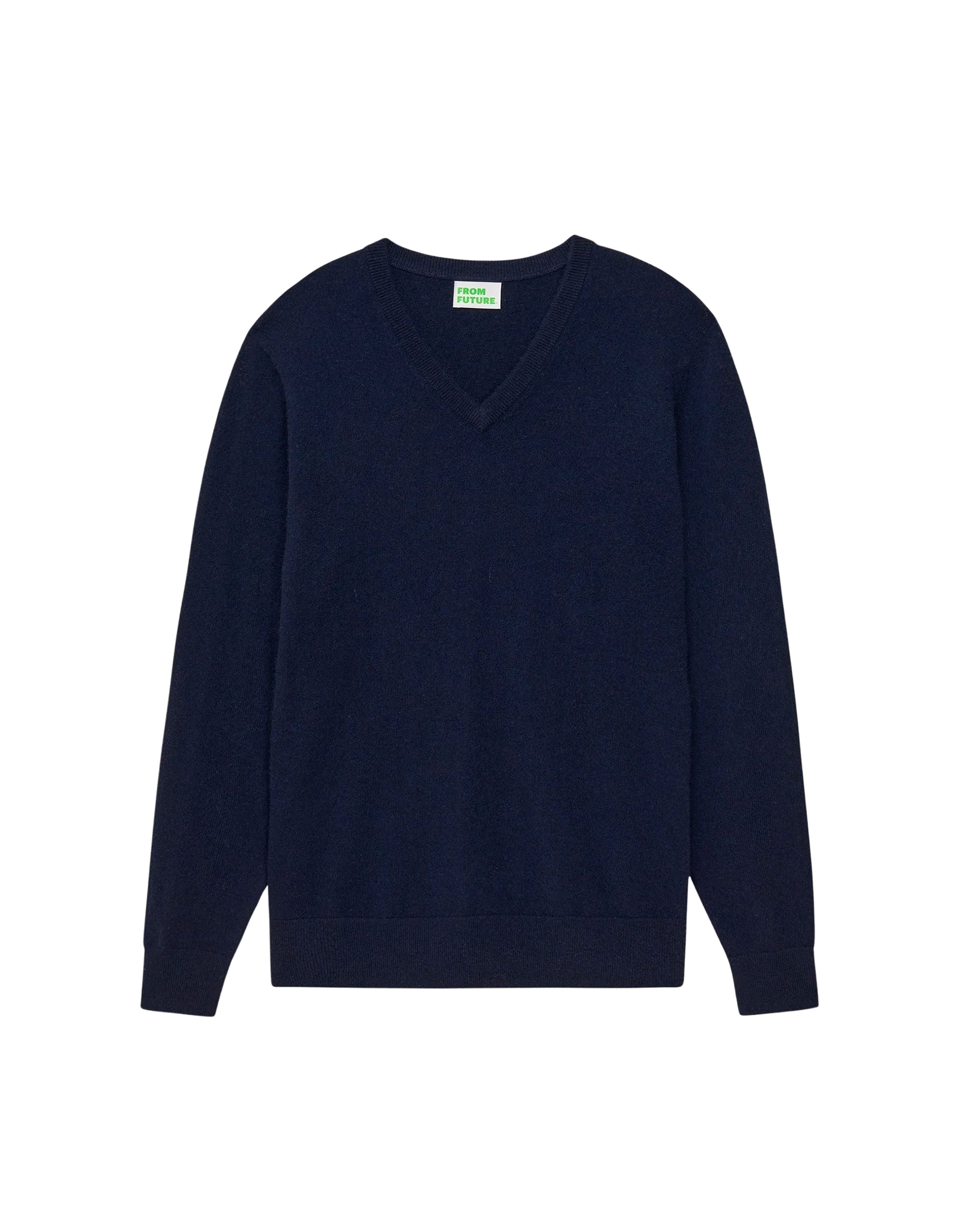 Pull à col V en cachemire - Navy