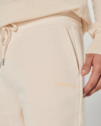 Short droit brodé - Sable