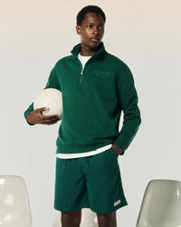COLLEGE GREEN / NEW / QTY : 9 / Sweatshirt Col Camionneur Future Ton Sur Ton - College Green