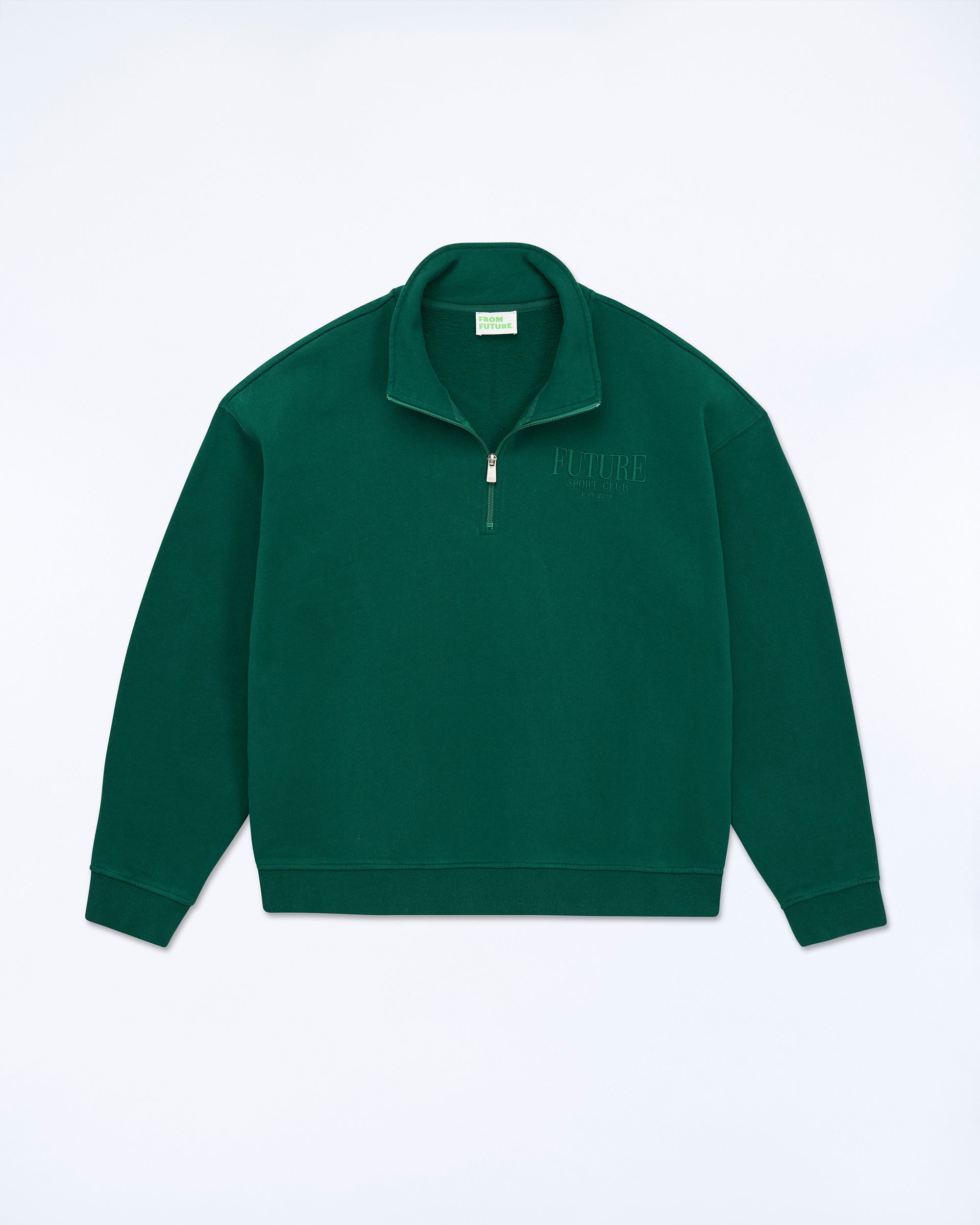 COLLEGE GREEN / NEW / QTY : 9 / Sweatshirt Col Camionneur Future Ton Sur Ton - College Green